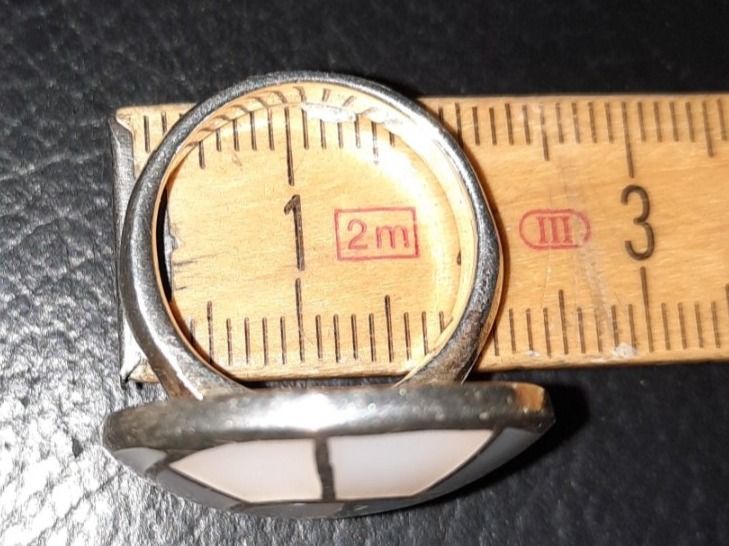 Anelli: Anello in argento 925 e madreperla bianca – Usato da Biasca venduto da Old_6blh 4