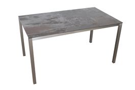 Gardeko Keramiktisch TRILIUM 140x80 Gartentisch 80x140 grau