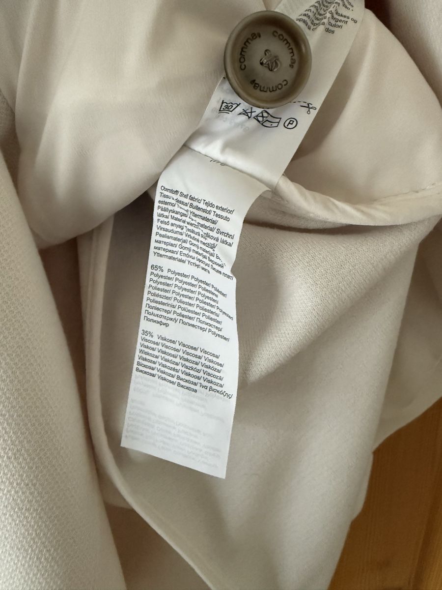 Comma Giacche: Comma, Blazer weiss Long-Blazer Damen Gr. 38 – Usato da Uster venduto da Schangnau87 5