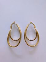 Gold tone hoop earrings 