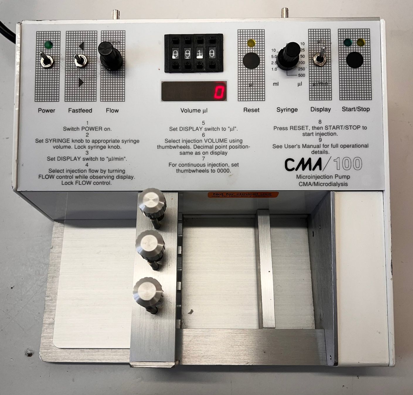 Accessori da laboratorio: CMA / 100 Microinjection Pumpe – Usato da Niederdorf venduto da LeptonAG_Labor 3
