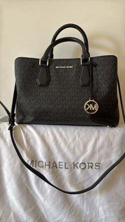 Michael Kors grand sac cabas noir Signature + bandoulière