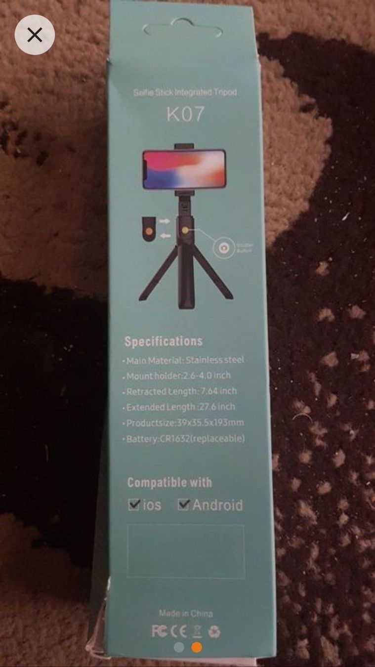 Fixations: Selfie Stick Integrated Tripod K07 – Neuf avec emballage d'origine à Schöfflisdorf par CrRG21 1