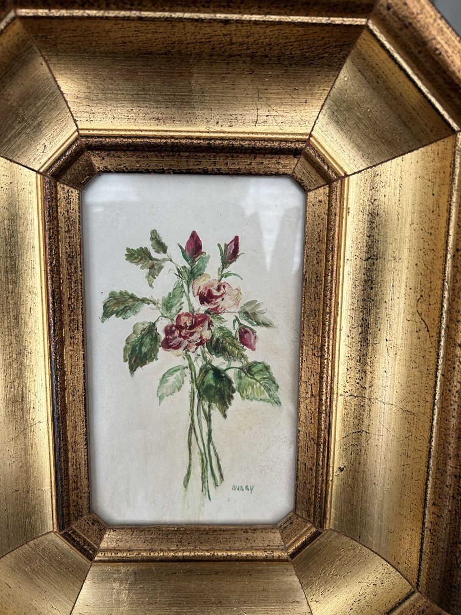 Foto & Immagini: Altes gerahmtes Blumenbild mit Glasabdeckung – Usato da Zumikon venduto da tuna007 4