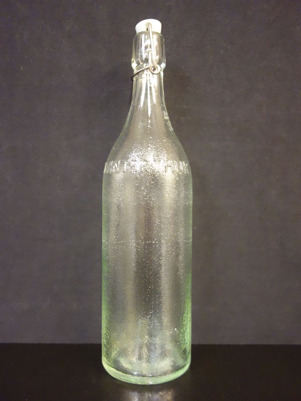 Bicchieri, Caraffe & Bottiglie: schöne alte Flasche WIDMANN WINTERTHUR 1954 – Usato da Kerzers venduto da Flaschenposten 1