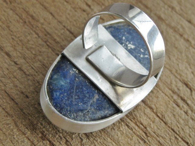 Anelli: Vintage Ring Silber 925 extravagant Lapislazuli XXL – Usato da Ermatingen venduto da Decovin 8