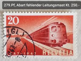 ST106) 279.2.02, Abart Fehlende Querträger, Mast ⊙ Kt. 250.-