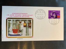 CH 1982 FDC 100 J.Ges.Chemische Industrie Ortsstempel Zürich