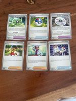 Pokémon Trainerkarten 6 Stück guter Zustand