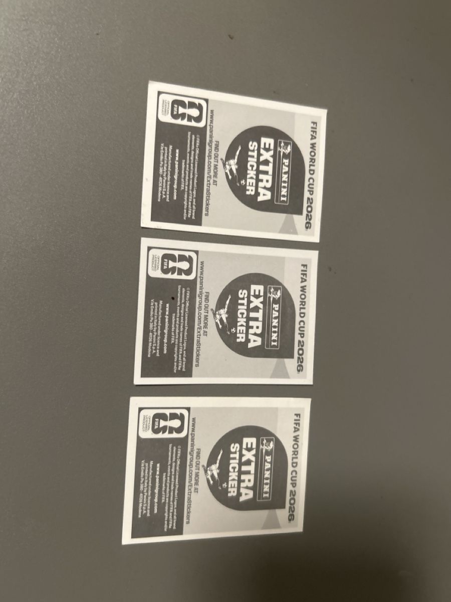 Panini Carte collezionabili: Panini FIFA World Cup 2026 Extra Sticker 3er Set – Usato da Wallisellen venduto da mabol_29 1