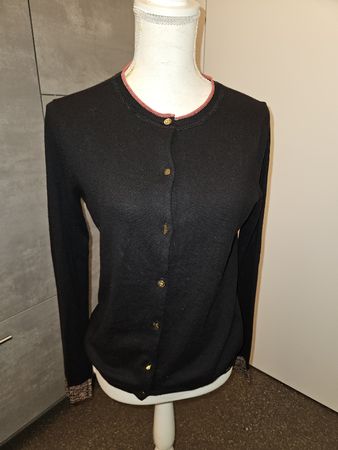 Damen Cardigan Maison Scotch&Soda schwarz mit goldenen Akz.