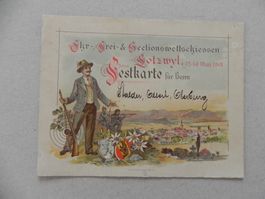 Karte Lotzwyl BE Bern Schiessen Schützenfest 1901 Festkarte