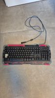Clavier USB gaming noir et rouge