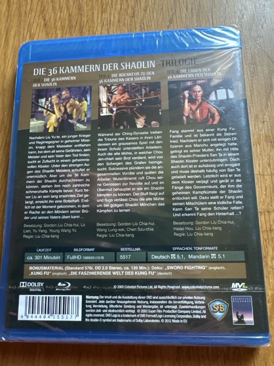 Tutti i DVDs: Die 36 Kammern der Shaolin Trilogie neu – Nuovo e nell'imballaggio originale da Benken ZH venduto da Audi-erich 1