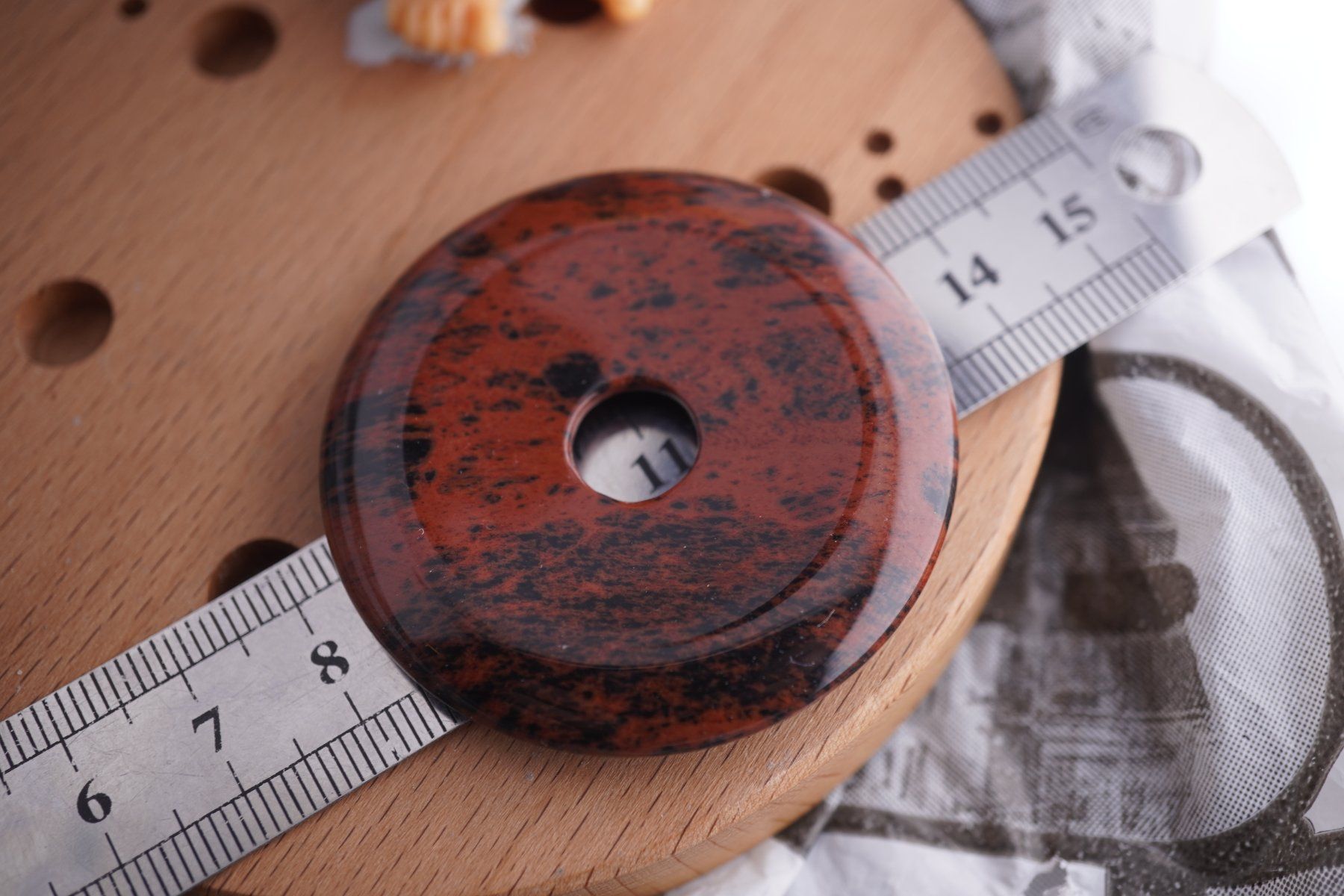 Minerali & Pietre curative: Obsidian    Donut   pi Scheibe      50mm Ab 1.- – Nuovo e nell'imballaggio originale da Eschenbach SG venduto da topstone 4