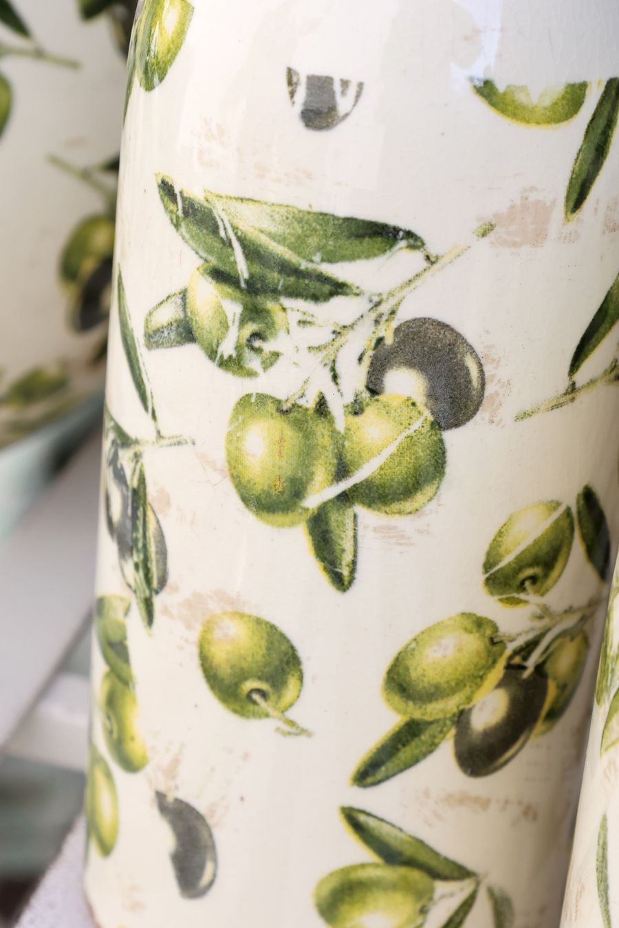 Vasi & Recipienti: Blumenvase, Höhe 15,5 cm mit Olivenmuster – Nuovo e nell'imballaggio originale da Innertkirchen venduto da Glatthard-Interior 3