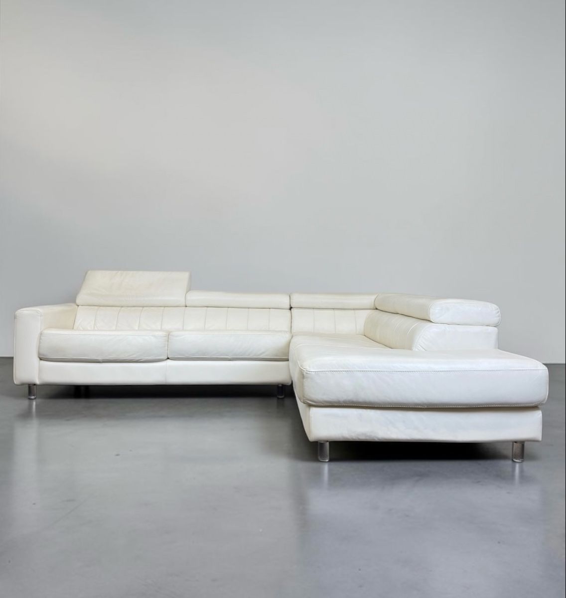 Divani: KERMES Ecksofa Echtleder, cremebeige made in Italy – Usato da Bachenbülach venduto da Sofalab.swiss 6