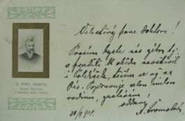 Frantisek Sromota (1853-1912) Politiker  - Autogramm