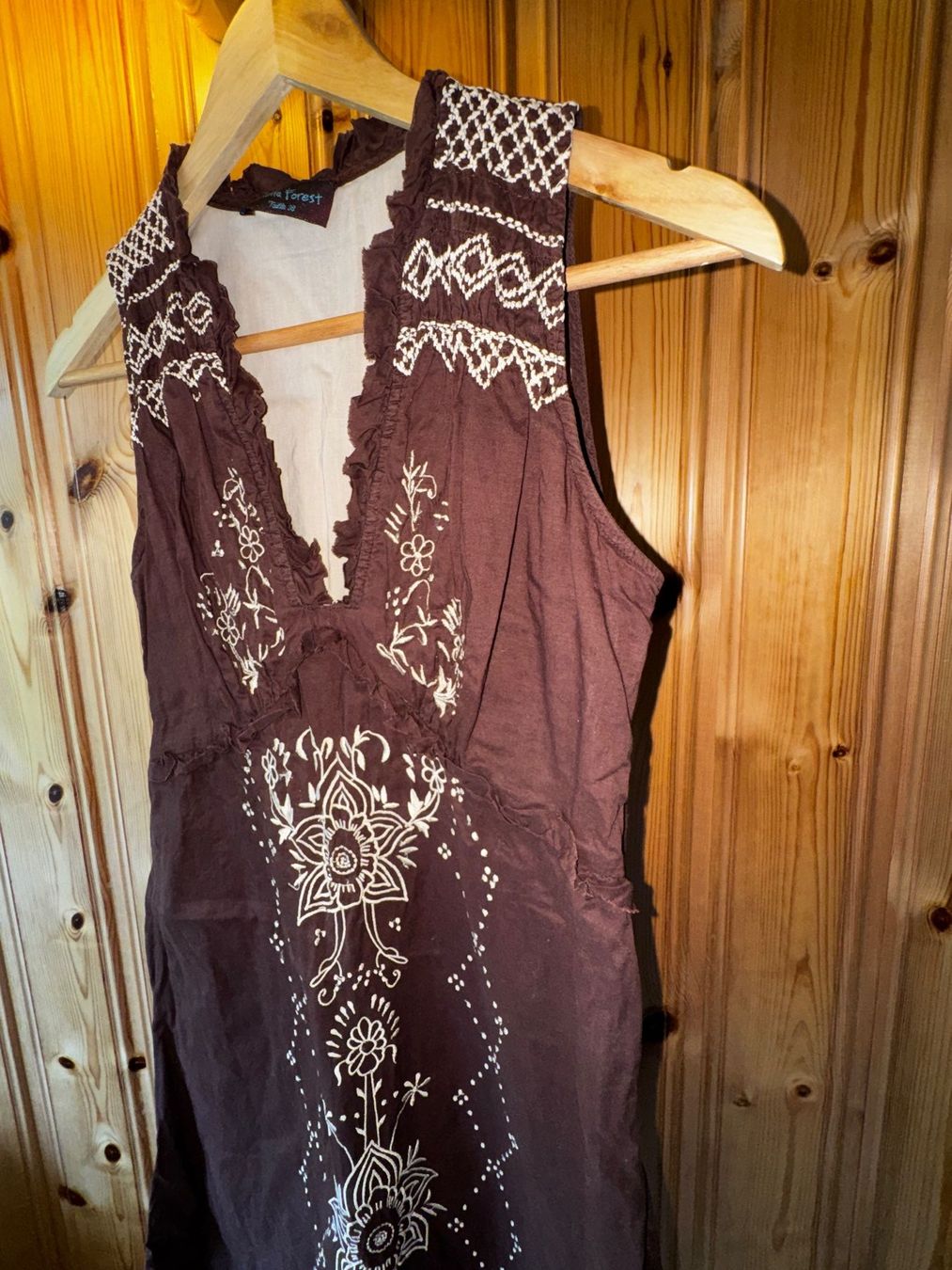Stella Kleider: Robe Stella Forest marron brodée taille 38 – Gebraucht aus Ovronnaz von Etagne68 1