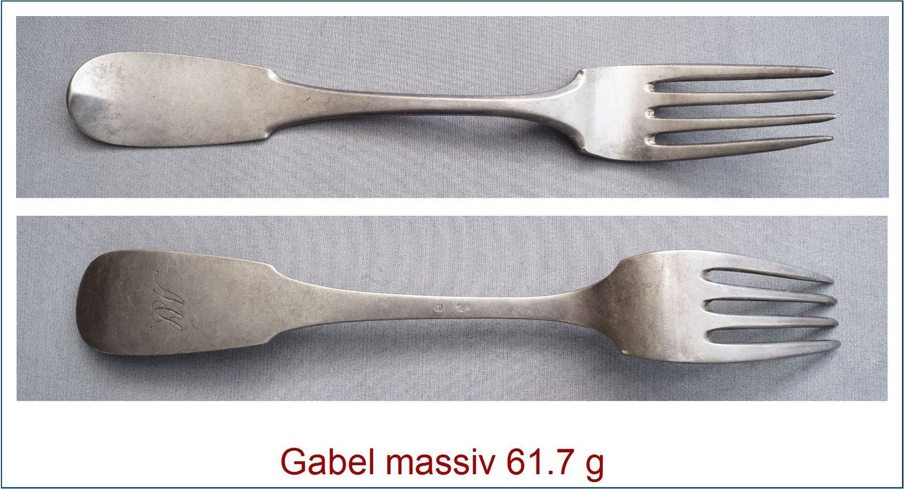 Gabeln: Gabel massiv 61.7 g – Gebraucht aus Flamatt von samowarow