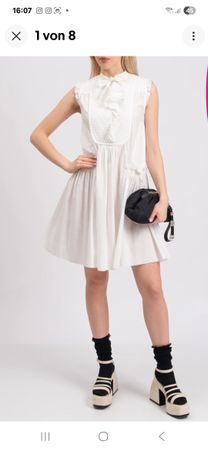 Moncler Kleid Weiss Neu mit Etikett S IT 40