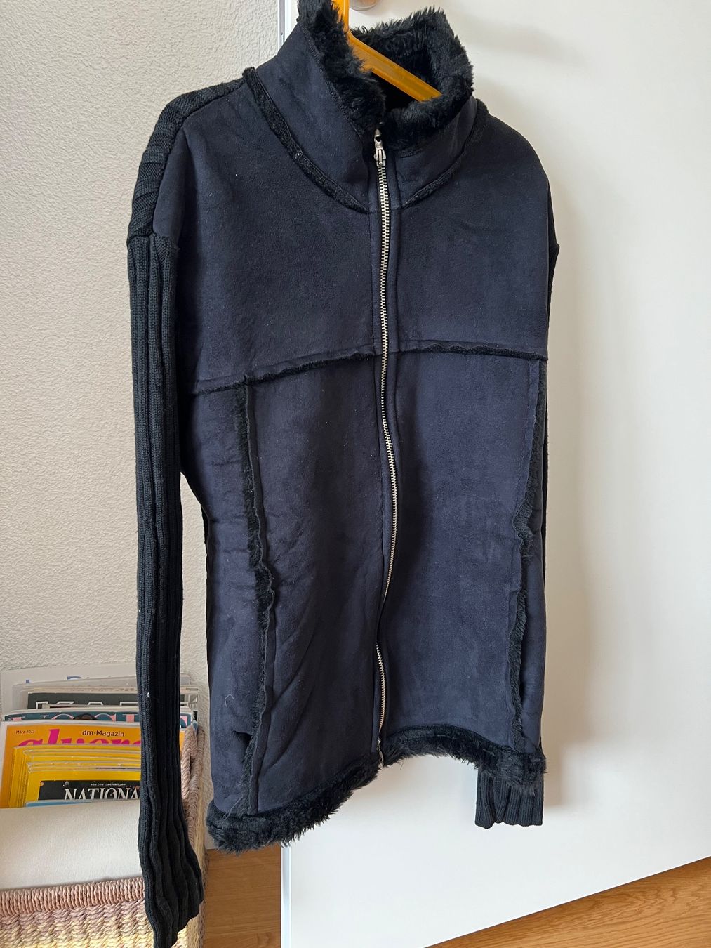 Giacche: Black Faux Shearling & Knit Zip-Up Jacket - M – Usato da Glattpark(Opfikon) venduto da ces_n77q 3