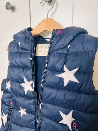 Daunenweste Kinder Zara 110 Marineblau, Sterne