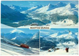 St. Moritz - 3 Bild AK Muottas Muragl