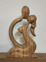 Romantische Holzskulptur "Verliebtes Paar" – Handarbeit 25 c