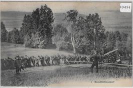 Armee Suisse - Geschütztransport