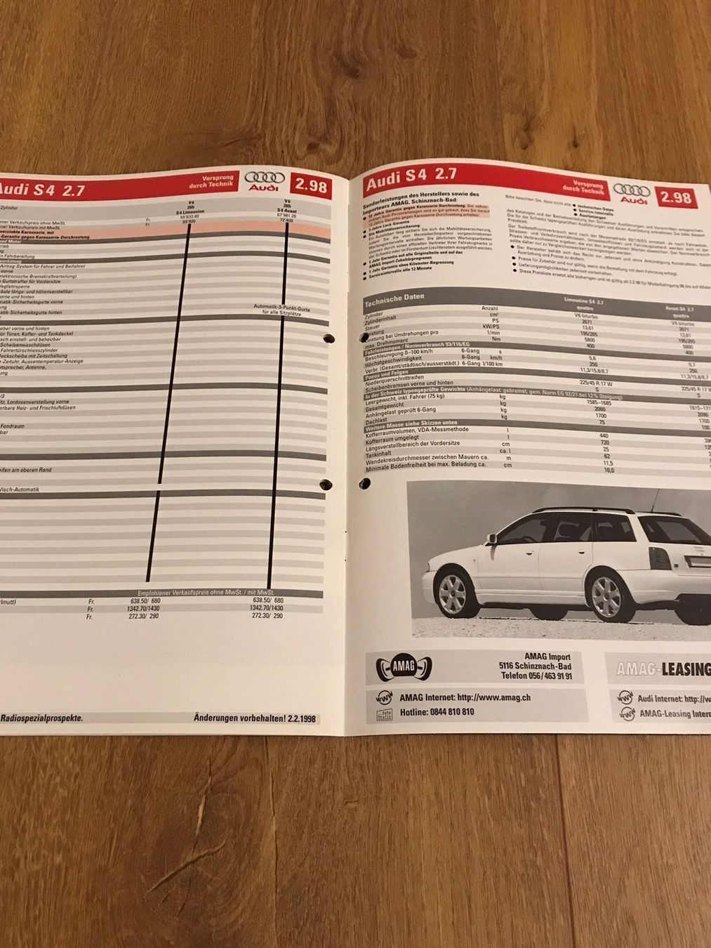 Audi Documenti: Audi S4 Limousine & Avant 1998 – Nuovo (secondo la descrizione) da Freienstein venduto da Golfbueb 6