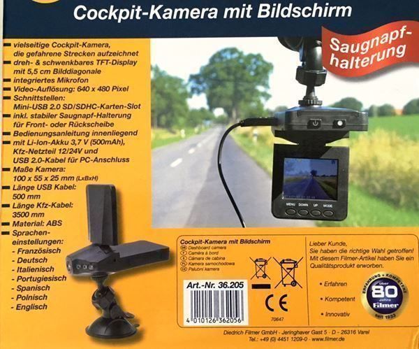 Fotocamera: Auto Cockpit-Kamera  TFT-Display – Nuovo e nell'imballaggio originale da St. Gallen venduto da schnaeppchen-preise 1