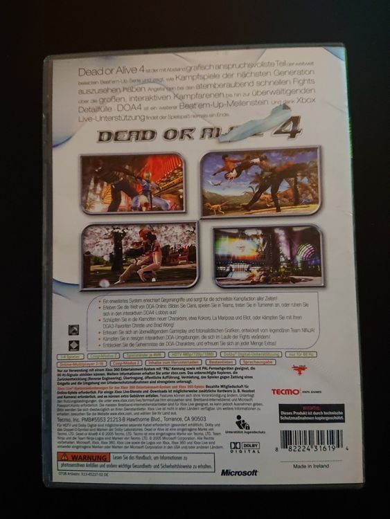Giochi: XBOX 360 - Dead or Alive 4 - Deutsch - komplett – Usato da Basel venduto da mgn_ft72 2
