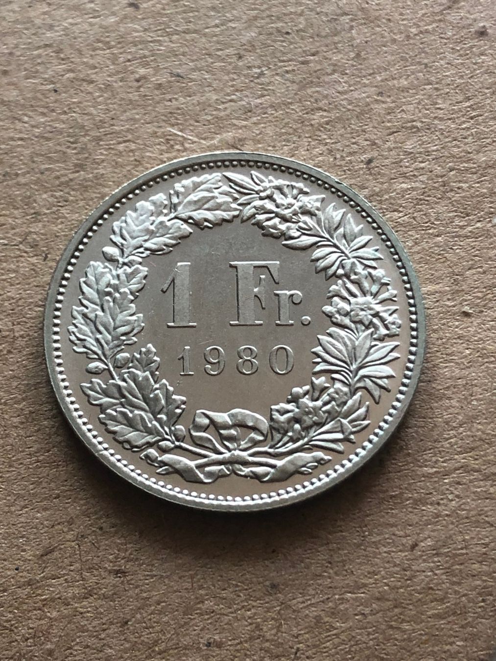 Tutti le monete: 1 Fr. 1980 unz. – Nuovo (secondo la descrizione) da Schötz venduto da Odpa