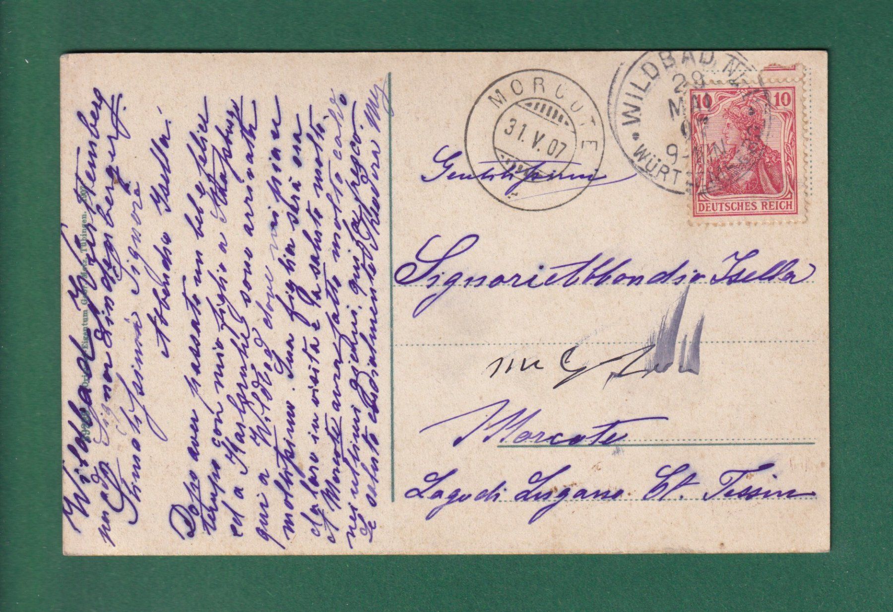 Cartoline postali: WILDBAD - Trinkhalle - 1907 – Usato da Pully venduto da nicecards-shop 1
