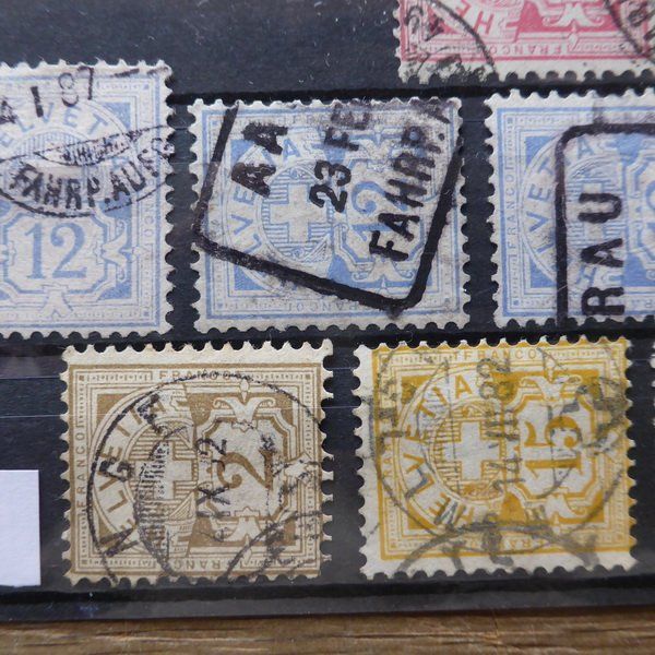 Tutti i francobolli: div. ZIFFERMARKEN / weisses Papier /  Kat. Fr. 2500.- – Usato da Egliswil venduto da Trens01 4