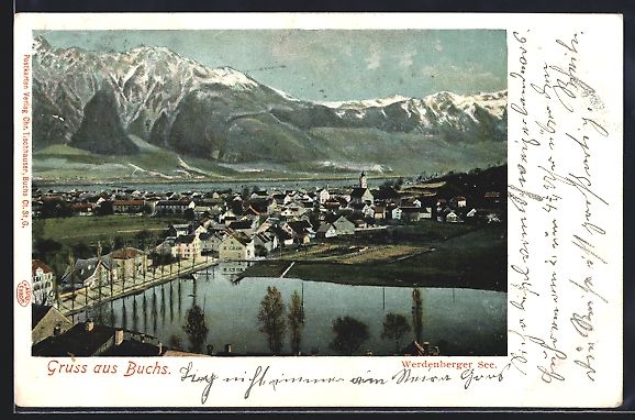 Ansichtskarten: Buchs, Teilansicht mit Werdenberger See – Gebraucht aus Berlin von bartko-reher