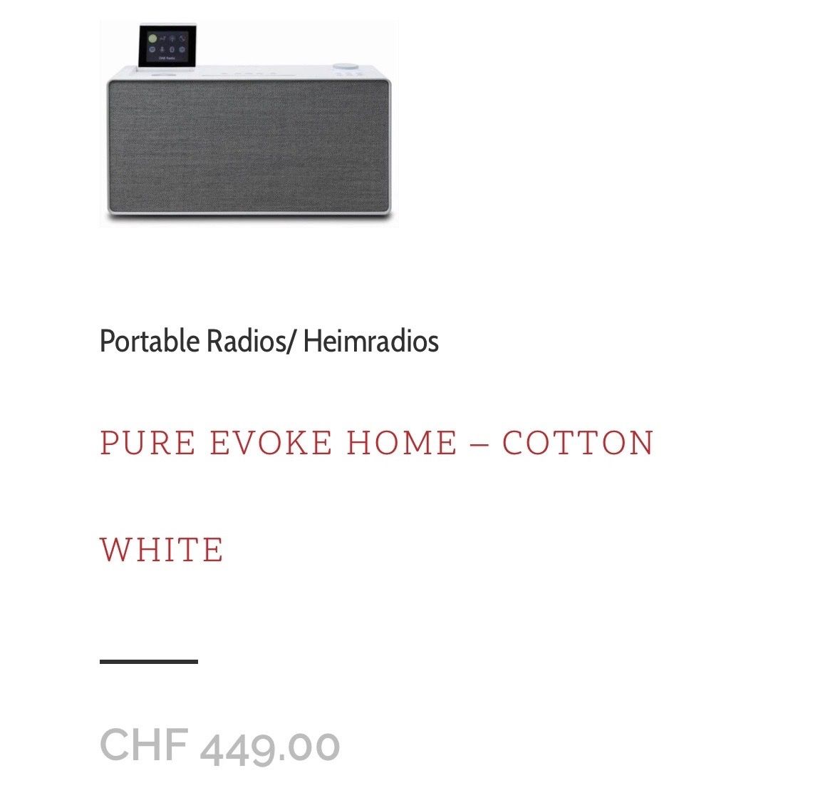 Lettore multimediale & Streamer: Multimediaplyer PURE Evoke home, CD & DAB+WLAN+CD+Bluetooth – Nuovo (secondo la descrizione) da Winterthur venduto da Eloya444 5