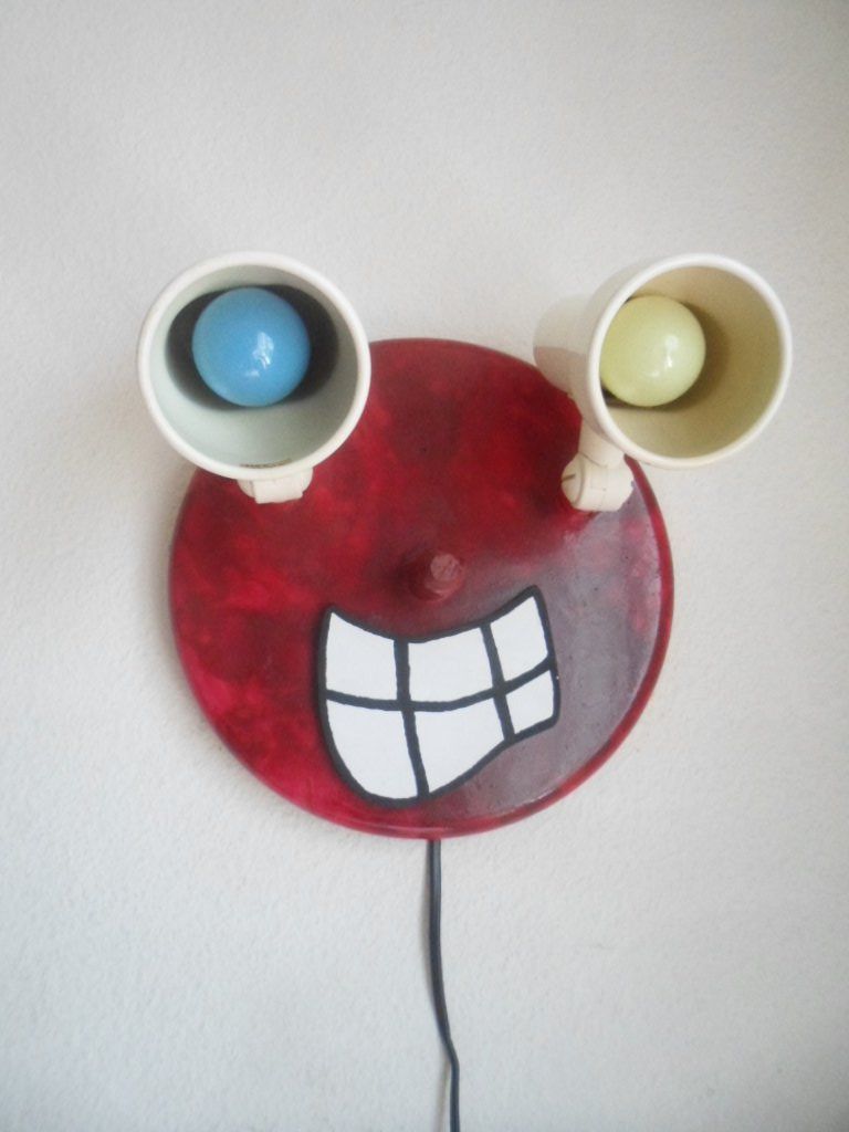 Lampade: Bastel- Gesicht- Wand- Lampe 2x E27 max. 60W – Usato da Zürich venduto da Tocayo