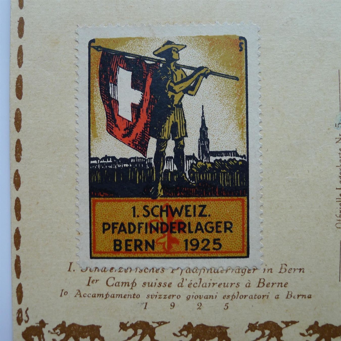 Tutti i francobolli: 1925 Pfadfinder-Lager BERN, Vignette – Usato da Ebikon venduto da SilvioFreund 1