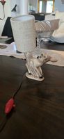 Reh-Lampe aus Keramik, Vintage Tischlampe für Kinderzimmer 