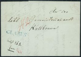 GLS Glarus - Stabstempel - Brief