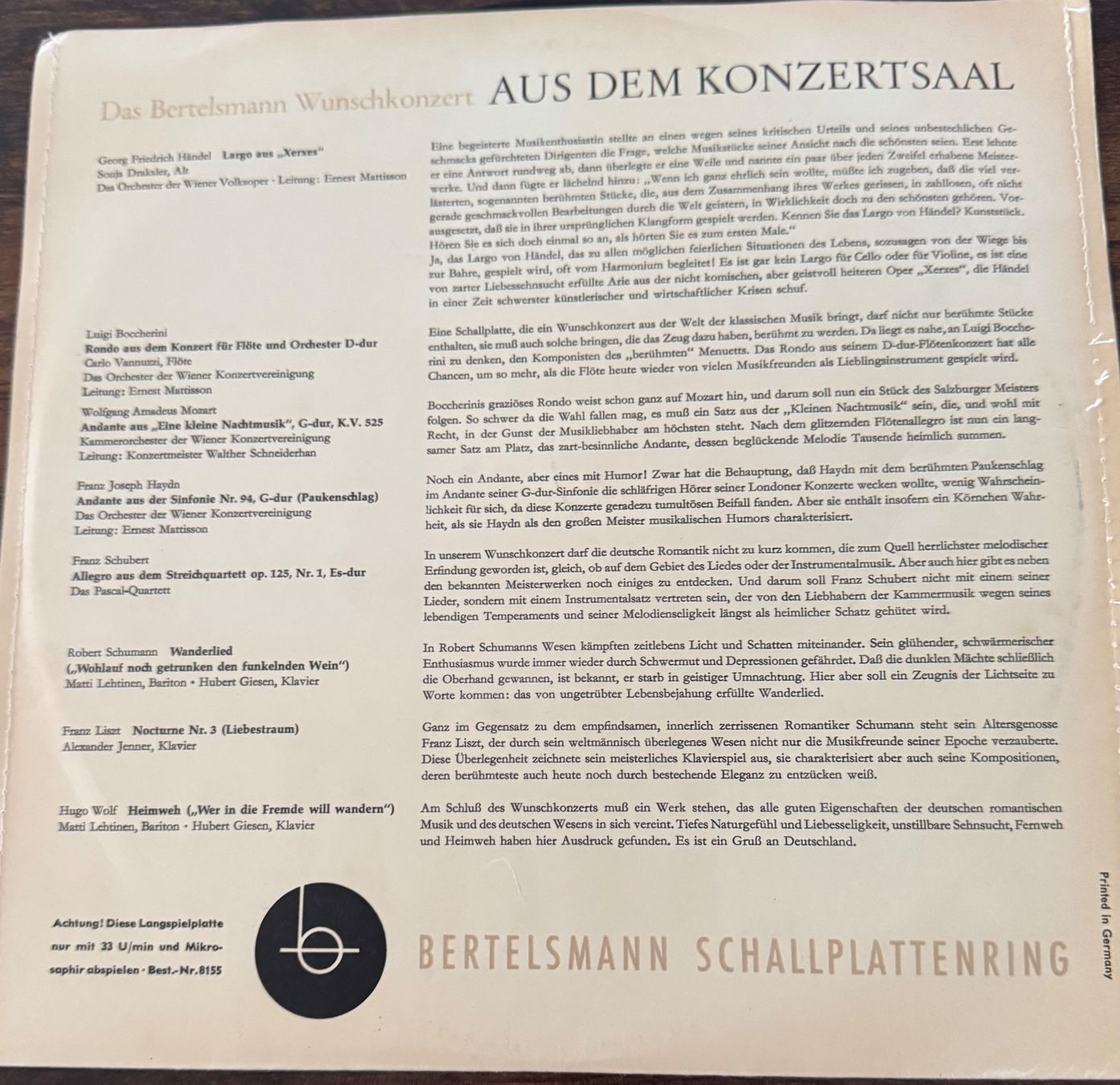 Dischi in vinile: Vinyl – Usato da Langenthal venduto da fischlig02 1