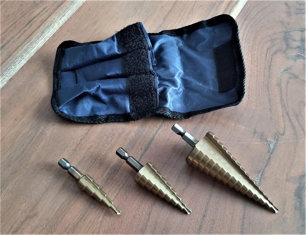 Stufenbohrer Set Titannitriert – 3-teilig: 4–12 / 4–20 / 4–32 Mm, Kegel, Von Ps