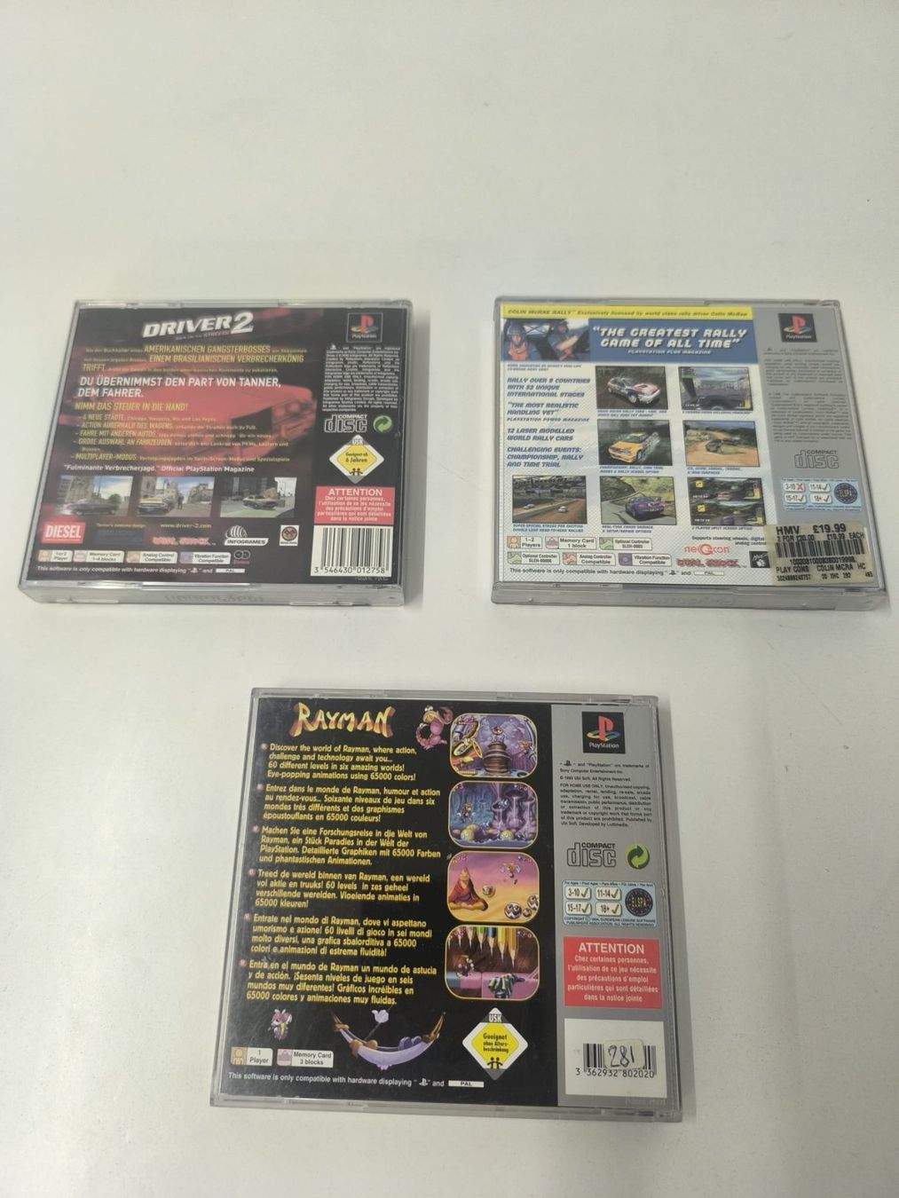 Spiele: Ps1 Rayman | Driver 2 | Collin McRae – Gebraucht aus Conthey von costafrederico 2