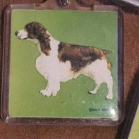 Porte-clés vintage chien 4x4 cm