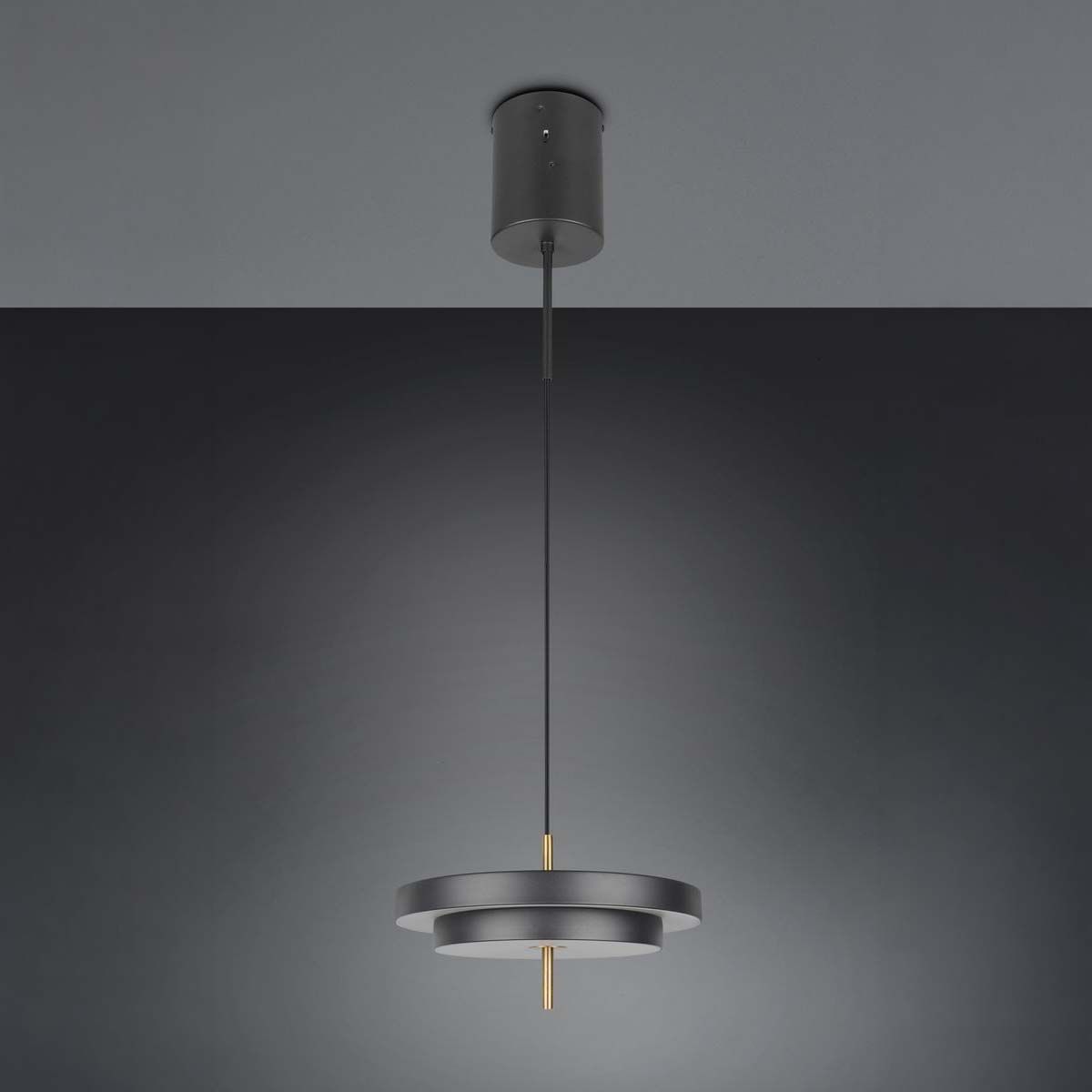 Lampadari & plafoniere: LED Pendelleuchte, Schwarz, CCT, 40 cm Ø – Nuovo (secondo la descrizione) da Kreuzlingen venduto da Smart-Light 3