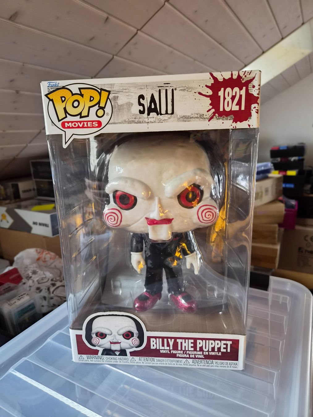 Funko Statuette: Funko Pop Saw Billy the Puppet Jumbo #1821 OVP – Nuovo e nell'imballaggio originale da Sisseln AG venduto da schenk-figuren
