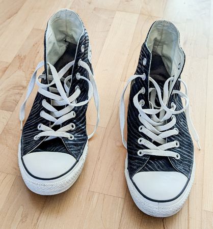 Converse Chucks "Black Zebra" Look - Grösse 45