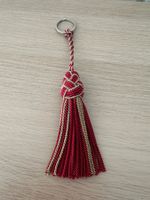 Quaste / Anhänger (rot und gold) ca. 24cm